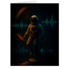Astronauten schweben in Glitchwave Art und Weise