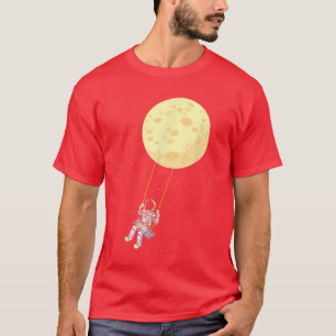 Astronauten schwingen Mond Weltraum Kinderastronau T-Shirt