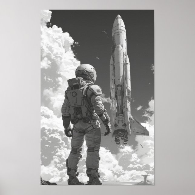 Astronauten-Shoulder-Poster Poster (Vorne)