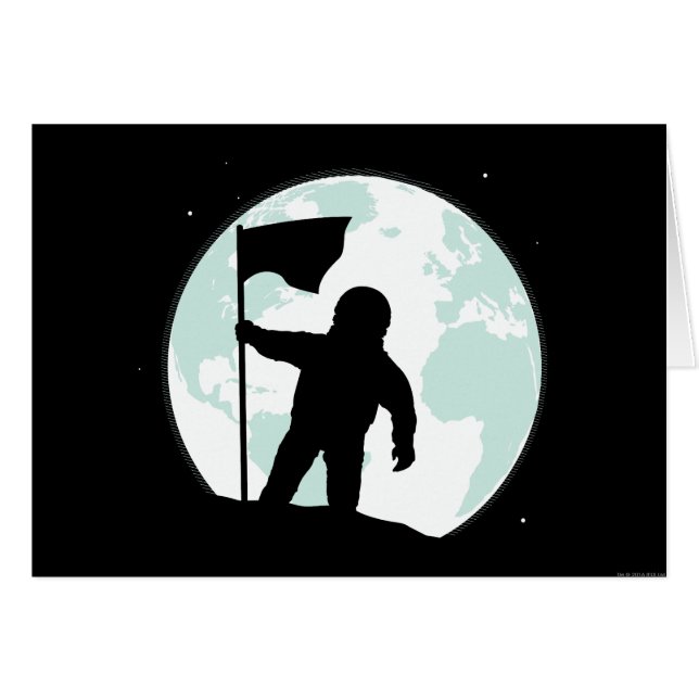 Astronauten-Silhouette (Vorderseite (Horizontal))