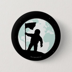 Astronauten-Silhouette Button