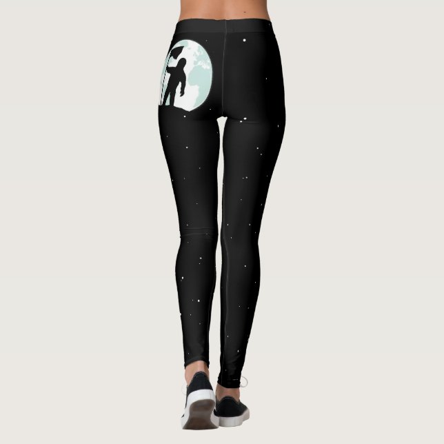 Astronauten-Silhouette Leggings (Rückseite)