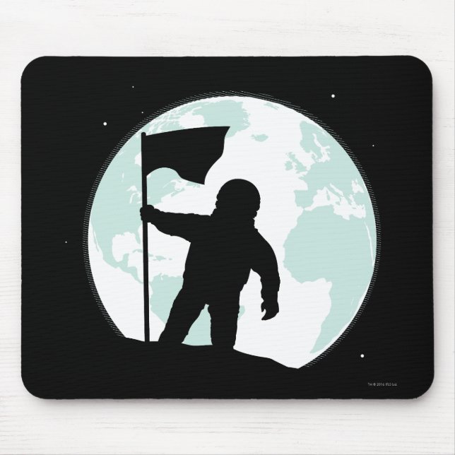 Astronauten-Silhouette Mousepad (Vorne)