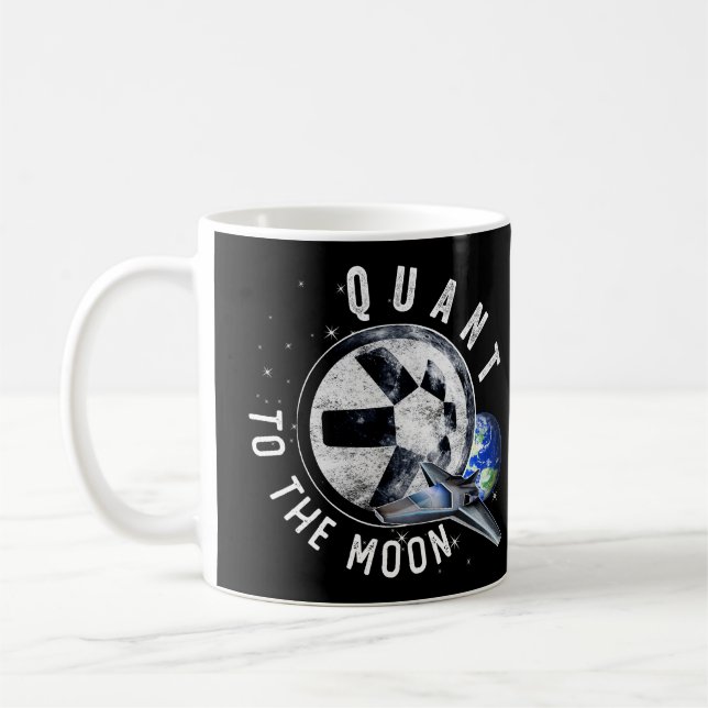 Astronauten Skate Quant QNT Krypto Coin HODL Token Kaffeetasse (Links)