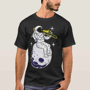 Astronauten spielen Trombone Vintag T-Shirt