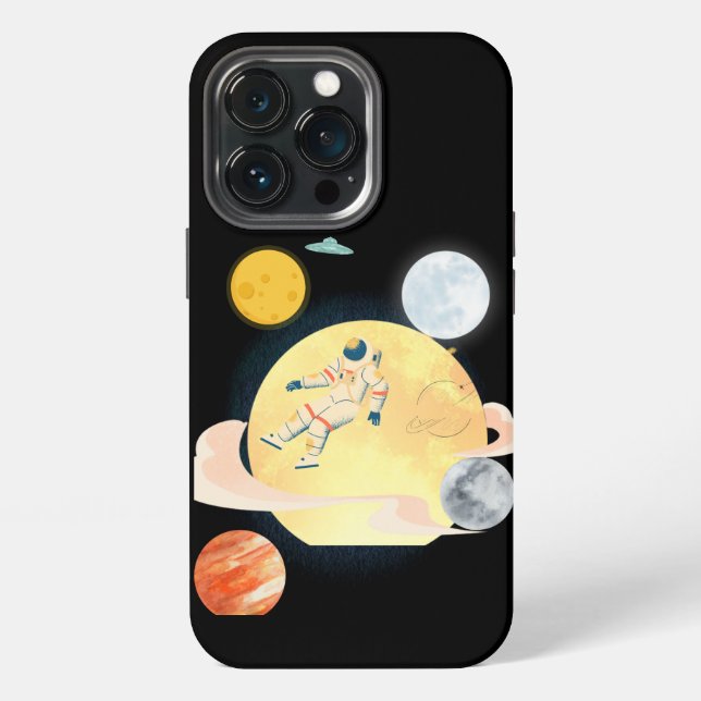Astronauten-Telefon  iPhone Hülle (Hinten)