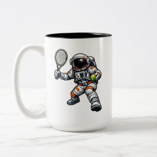 Astronauten Tennis Zweifarbige Tasse