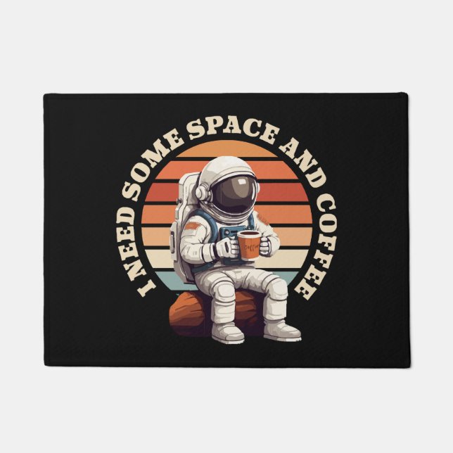 Astronauten trinken Kaffee Fußmatte (Vorderseite)