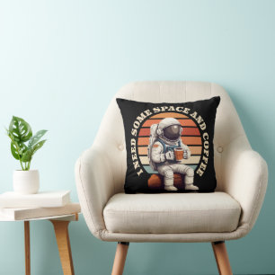 Astronauten trinken Kaffee Kissen