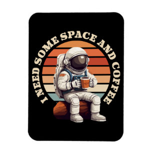 Astronauten trinken Kaffee Magnet