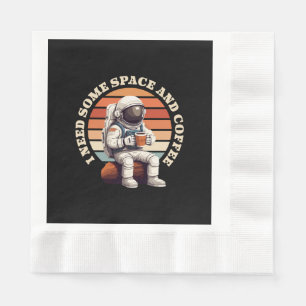 Astronauten trinken Kaffee Serviette