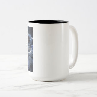 Astronauten trinken Kaffee Zweifarbige Tasse