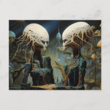 Astronauten verlieren in einer traumhaften Alien-L