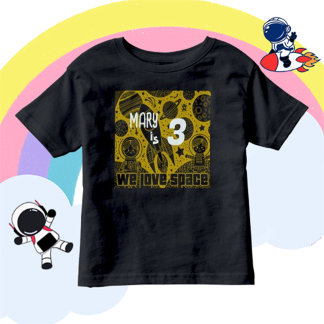 Astronauten Weltraum 3. Geburtstag Kleinkind T-shirt