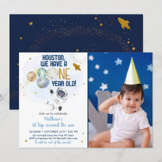 Astronauten Weltraum erste Reise um die Sonne zum Einladung