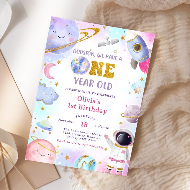 Astronauten Weltraum erste Reise um die Sonne zum  Einladung (Von Creator hochgeladen)