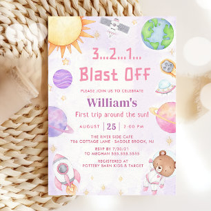 Astronauten Weltraum erste Reise um die Sonne zum  Einladung