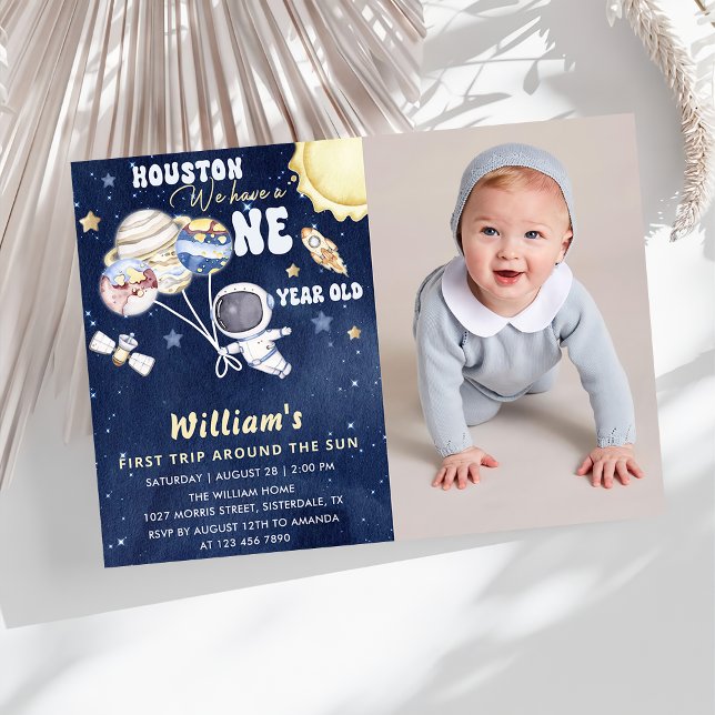 Astronauten Weltraum erste Reise um die Sonne zum  Einladung (Von Creator hochgeladen)