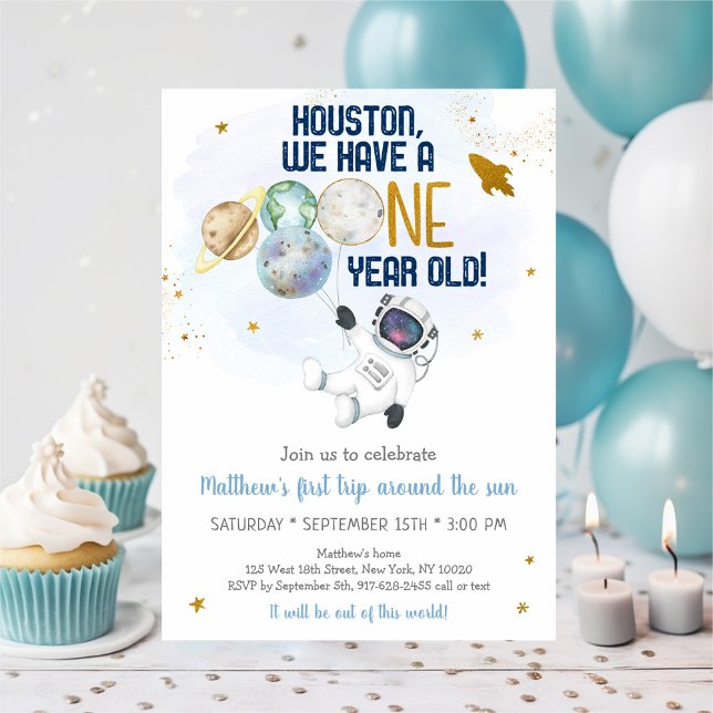 Astronauten Weltraum erste Reise um die Sonne zum  Einladung (Von Creator hochgeladen)