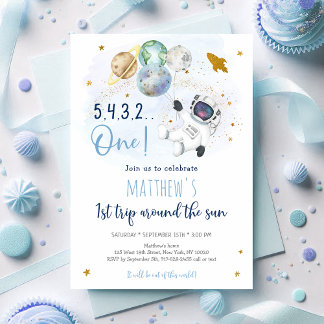 Astronauten Weltraum erste Reise um die Sonne zum Einladung