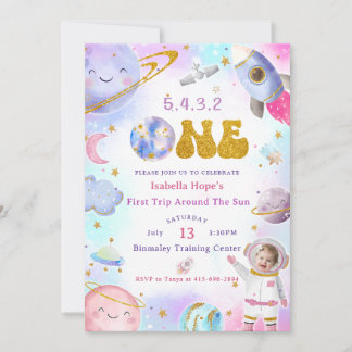 Astronauten Weltraum erste Reise um die Sonne zum  Einladung