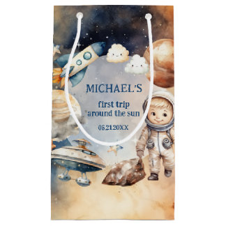 Astronauten Weltraum Erste Reise um die Sonnenkorb Kleine Geschenktüte