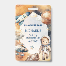 Astronauten Weltraum Erste Reise um die Sun-ID-Kar Ausweis