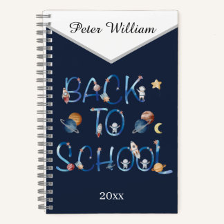 Astronauten Weltraum, zurück zum Schulmobil Notizbuch