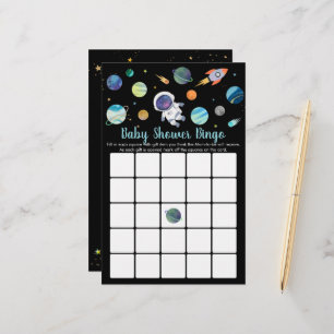 Astronauten Weltraumbaby Dusche Bingo Spiel