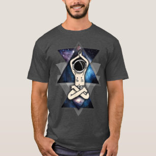 Astronauten Yoga im Weltraum Gezwitscher Niedliche T-Shirt