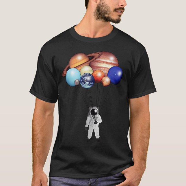 Astronautenballons T-Shirt (Vorderseite)