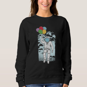 Astronautenballons verärgern spielerische imaginat sweatshirt