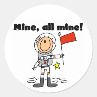 Astronautenbergwerk Alle Bergwerke T - Shirt und G Runder Aufkleber