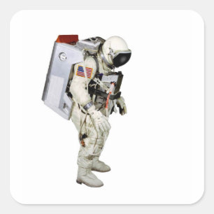 Astronautenbild für Square-Stickers-Glossy Quadratischer Aufkleber