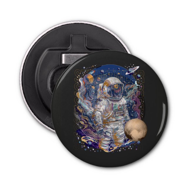Astronautendesign Flaschenöffner (Vorderseite)