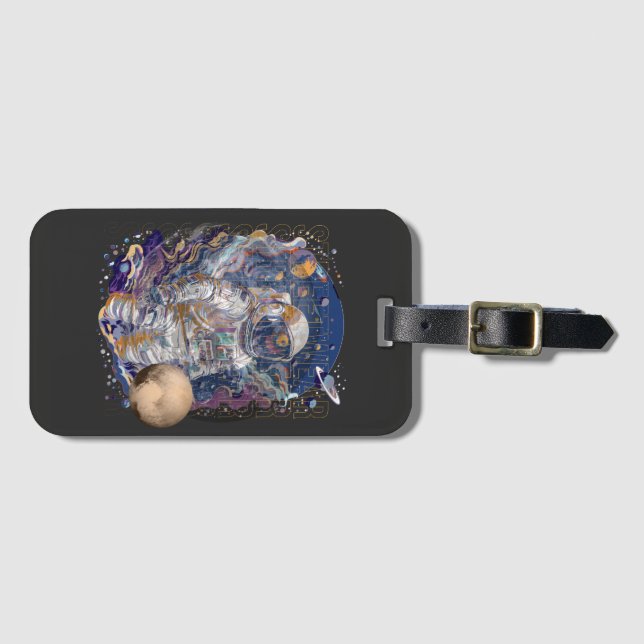Astronautendesign Gepäckanhänger (Vorderseite (Horizontal))