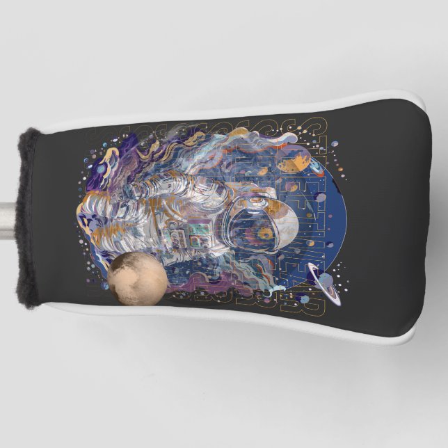 Astronautendesign Golf Headcover (Vorderseite)