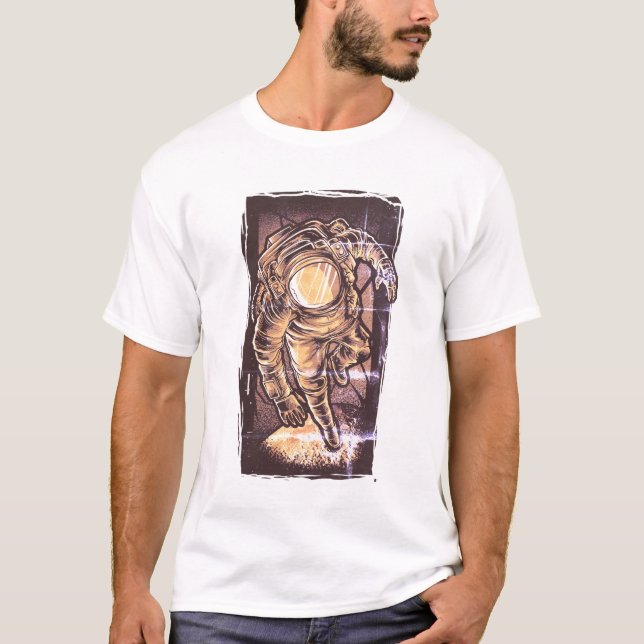 Astronautendesign T-Shirt (Vorderseite)