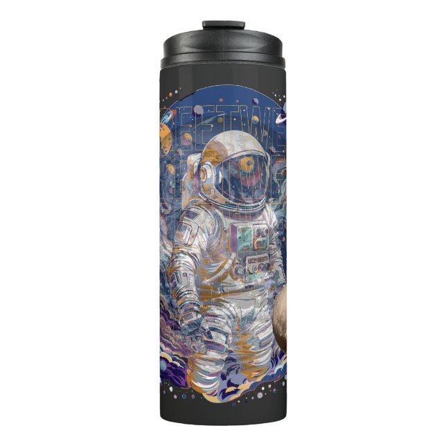 Astronautendesign Thermosbecher (Vorderseite)