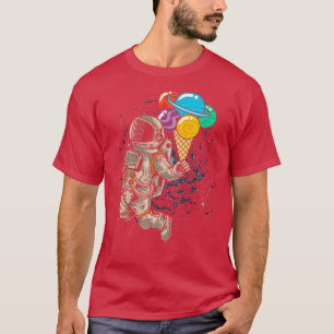 Astronauteneis-Creme Gelato Sundae Frozen Food Ice T-Shirt
