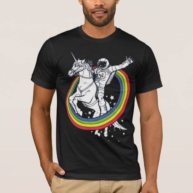 Astronautenfahrer Unicorn-T - Shirt (Vorderseite)