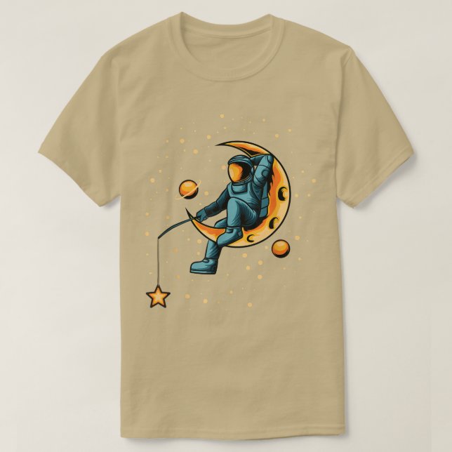 Astronautenfischen Shirt - Funny Space T- (Design vorne)