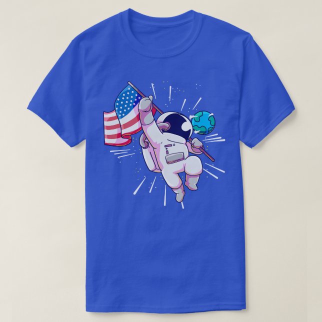 Astronautenflagge T-Shirt (Design vorne)