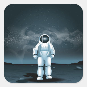 Astronautenforschung Quadratischer Aufkleber