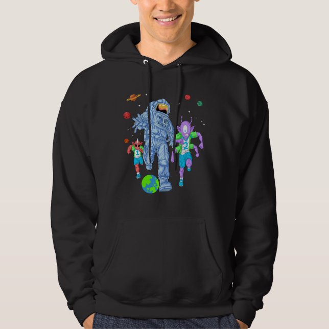Astronautenfußball Hoodie (Vorderseite)