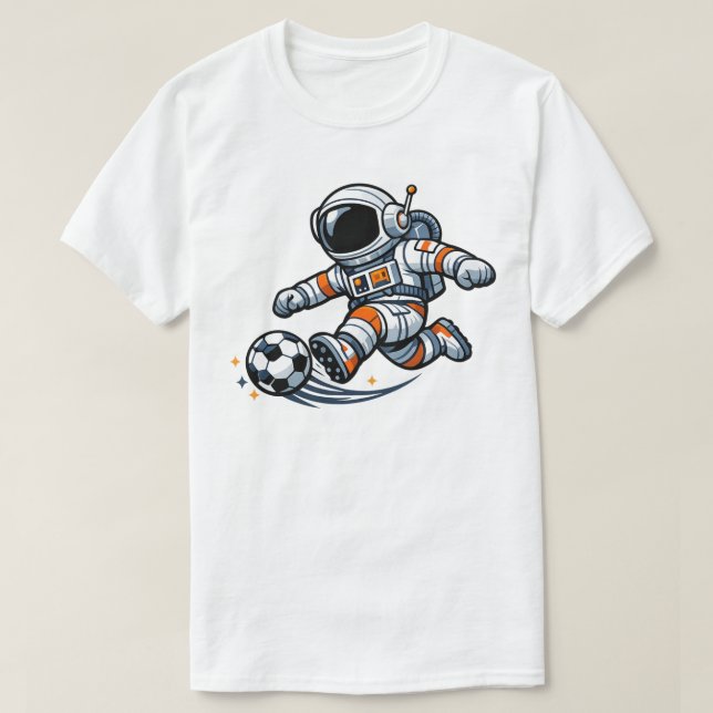 Astronautenfußball T-Shirt (Design vorne)