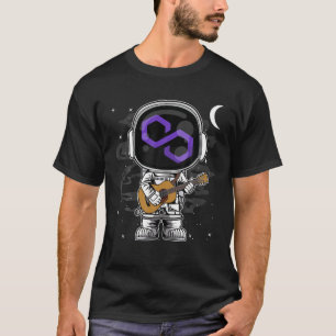 Astronautengitarre Polygon Matic Coin to Moon Cr T-Shirt