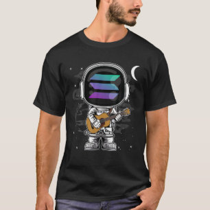 Astronautengitarre Solana SOL-Münze zum Mondkrypt T-Shirt
