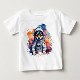 Astronautenhund für niedliche Tiere Baby T-shirt