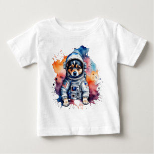 Astronautenhund für niedliche Tiere Baby T-shirt